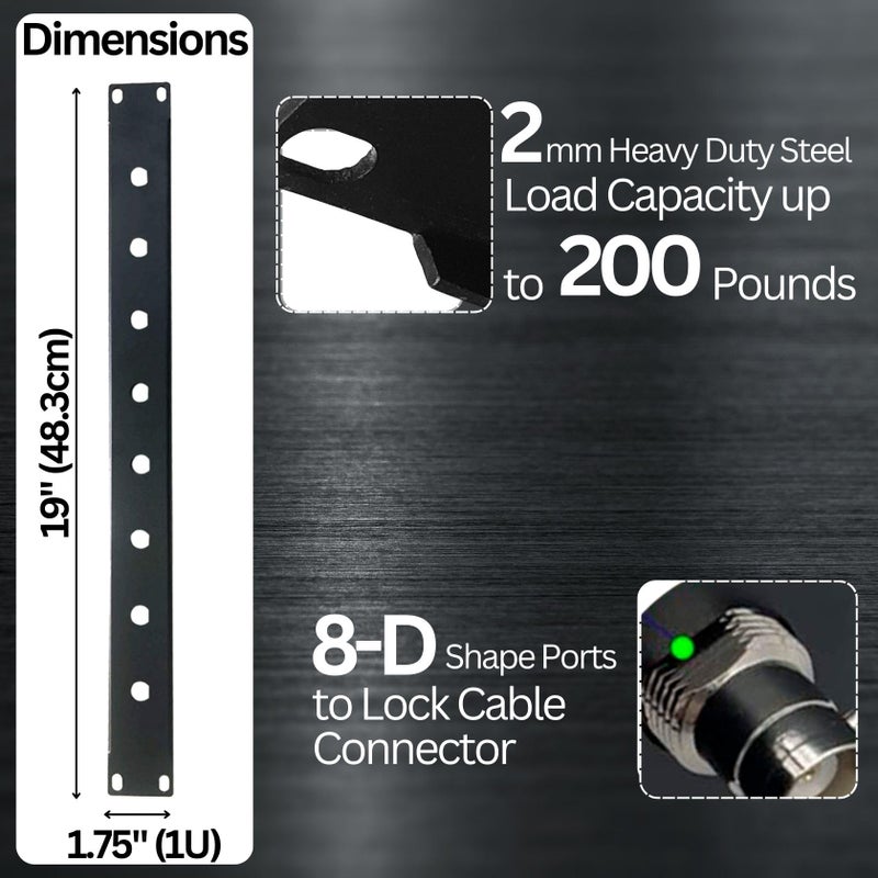 RhymKawa Universal 8-Port Antenna Distribution System for Wireless Microphone Receivers Installing on 1U 19" Audio Rack Mount Kit - Image 2